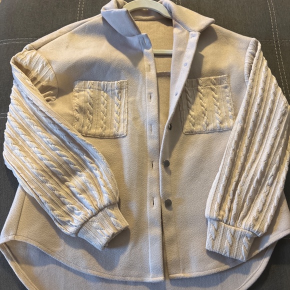 Beige sweater jacket - Picture 4 of 5